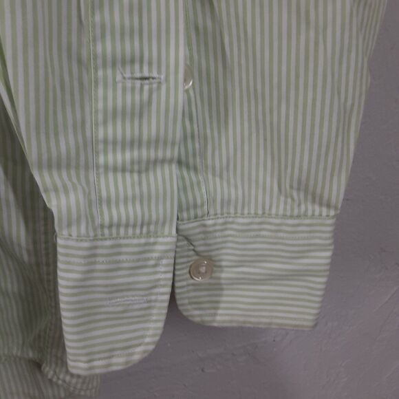 Ralph Lauren Mens L Large White Green Stripe Long Sleeve Blake Shirt Purple Pony - Picture 5 of 8